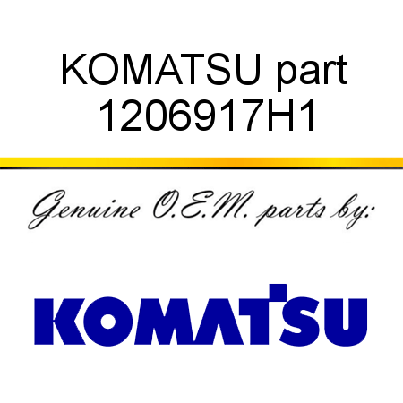 KOMATSU part 1206917H1