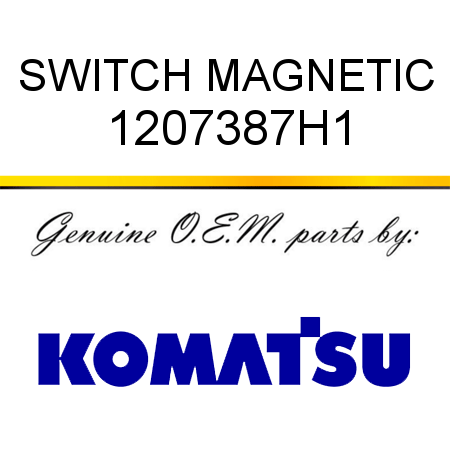 SWITCH, MAGNETIC 1207387H1