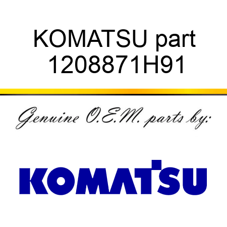 KOMATSU part 1208871H91