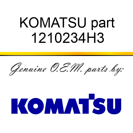 KOMATSU part 1210234H3