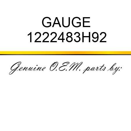 GAUGE 1222483H92