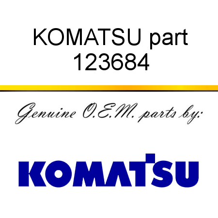 KOMATSU part 123684