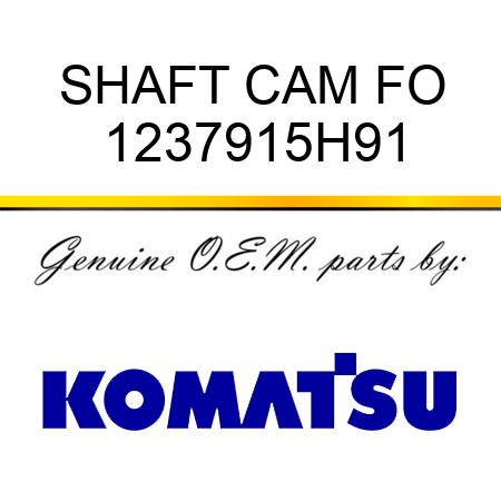 SHAFT CAM FO 1237915H91