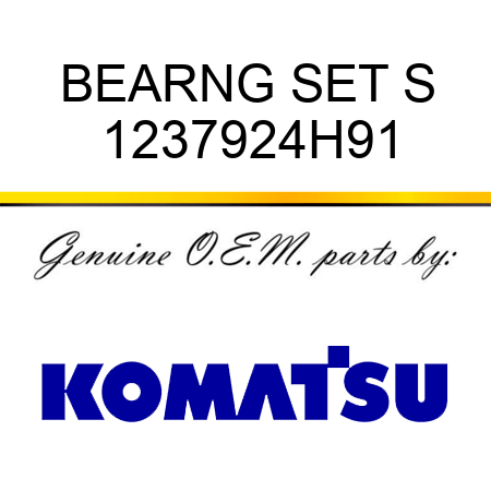 BEARNG SET S 1237924H91
