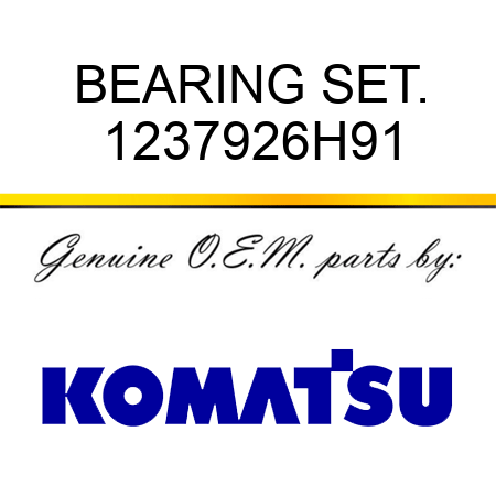 BEARING SET. 1237926H91