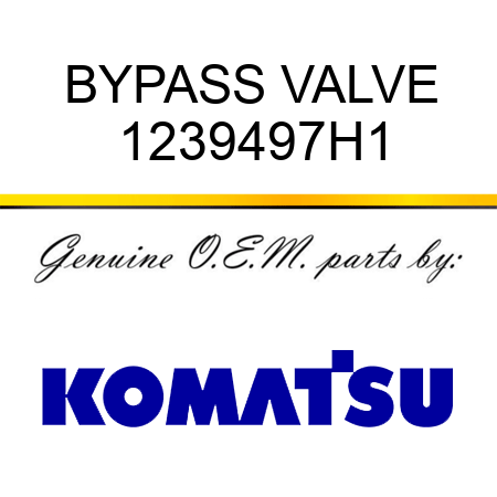 BYPASS VALVE 1239497H1