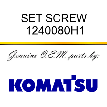 SET SCREW 1240080H1