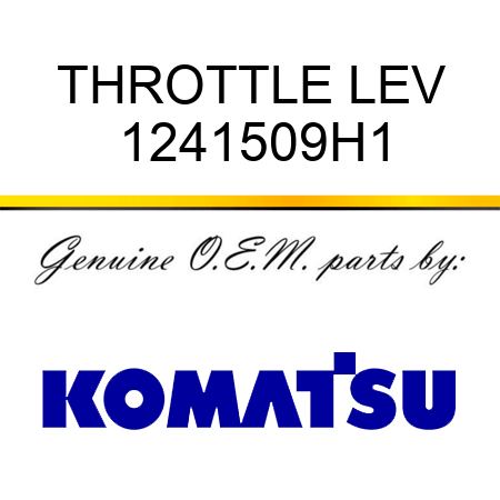 THROTTLE LEV 1241509H1