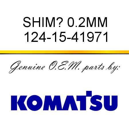 SHIM? 0.2MM 124-15-41971