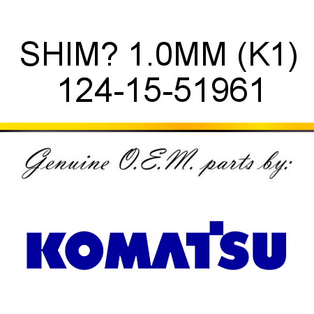 SHIM? 1.0MM (K1) 124-15-51961