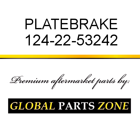 PLATE,BRAKE 124-22-53242