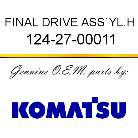 FINAL DRIVE ASS`Y,L.H 124-27-00011