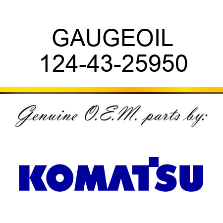 GAUGE,OIL 124-43-25950