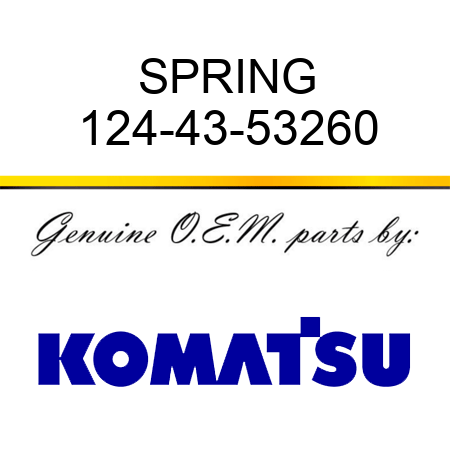 SPRING 124-43-53260