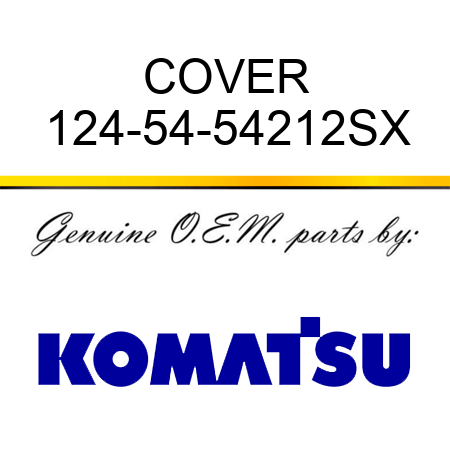COVER 124-54-54212SX