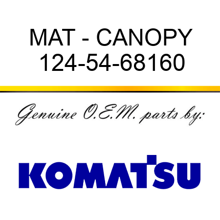 MAT - CANOPY 124-54-68160