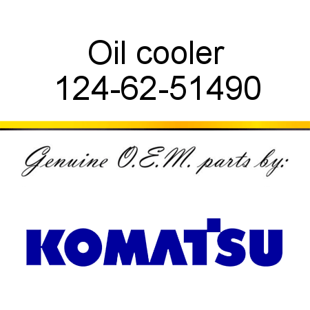 Oil cooler 124-62-51490