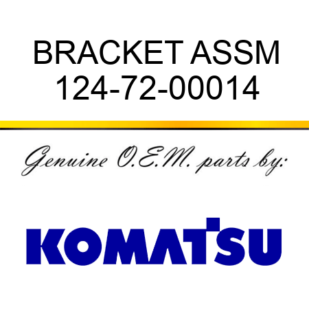 BRACKET ASSM 124-72-00014