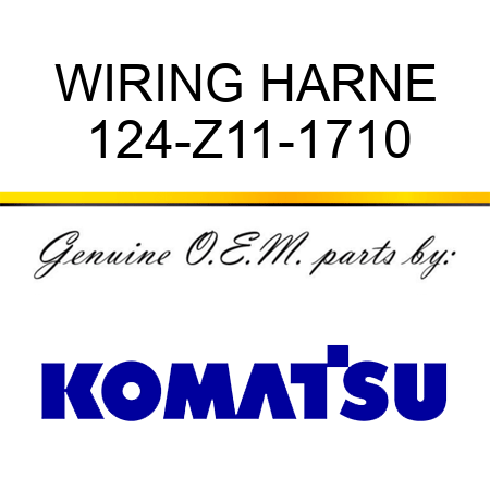 WIRING HARNE 124-Z11-1710