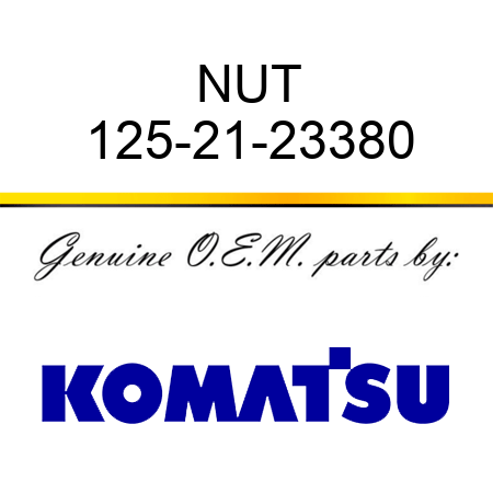 NUT 125-21-23380