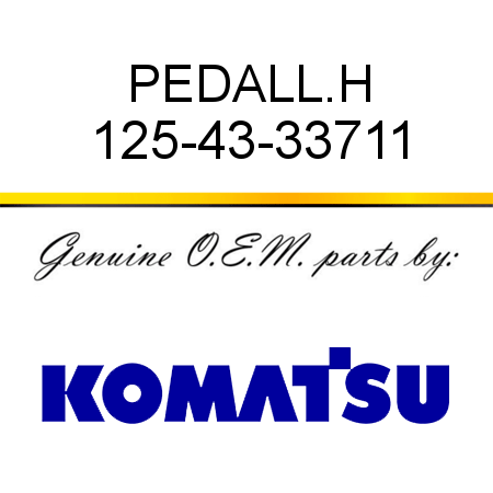 PEDAL,L.H 125-43-33711