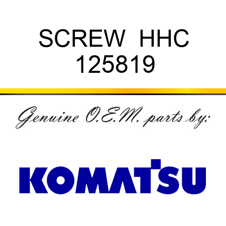 SCREW  HHC 125819