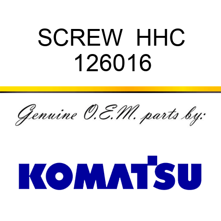 SCREW  HHC 126016