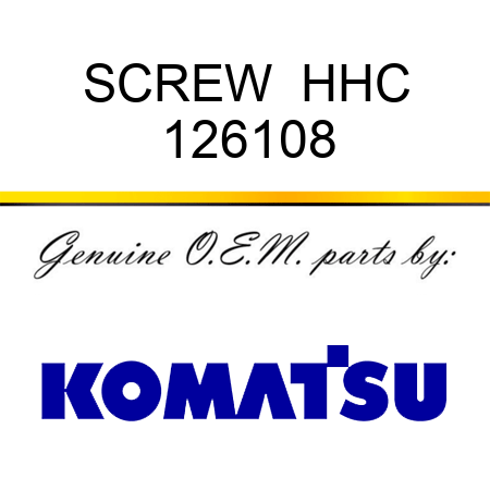 SCREW  HHC 126108