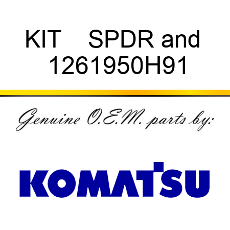 KIT    SPDR& 1261950H91