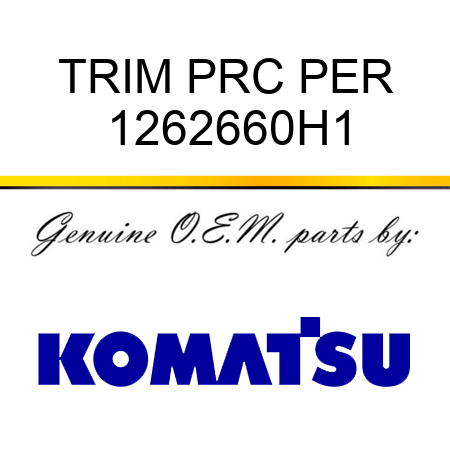 TRIM PRC PER 1262660H1