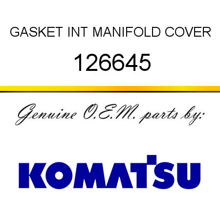 GASKET, INT MANIFOLD COVER 126645