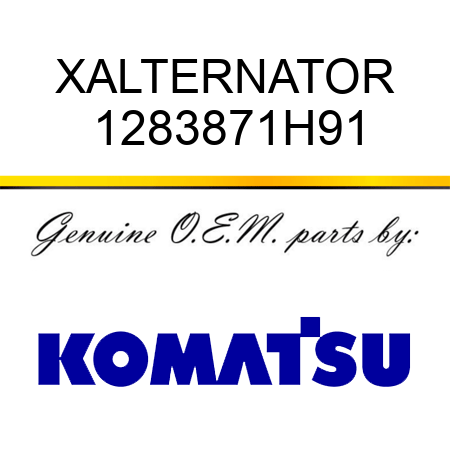 XALTERNATOR 1283871H91