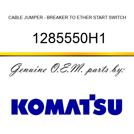 CABLE, JUMPER - BREAKER TO ETHER START SWITCH 1285550H1