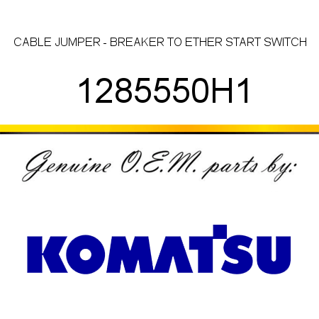 CABLE, JUMPER - BREAKER TO ETHER START SWITCH 1285550H1