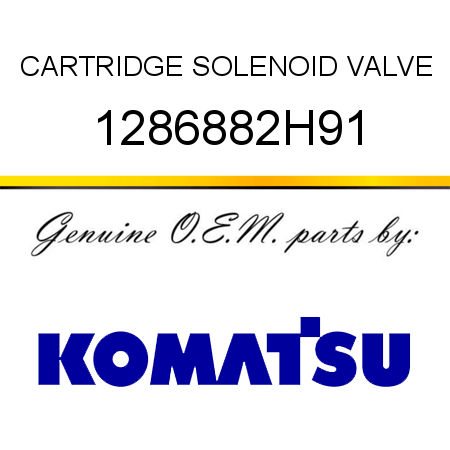 CARTRIDGE, SOLENOID VALVE 1286882H91