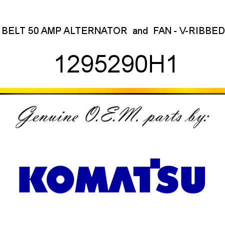 BELT, 50 AMP ALTERNATOR & FAN - V-RIBBED 1295290H1