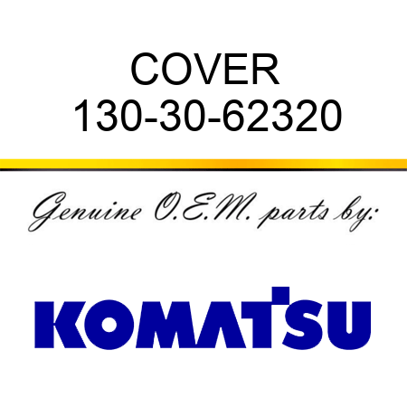 COVER 130-30-62320
