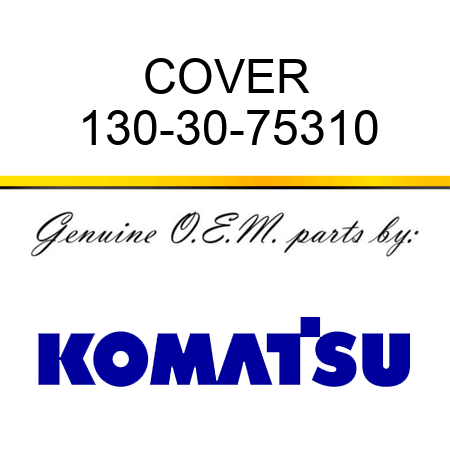 COVER 130-30-75310