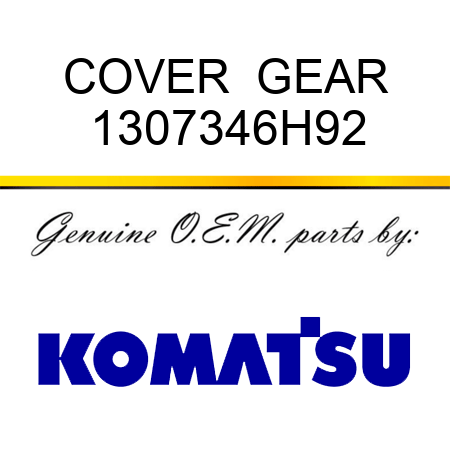 COVER , GEAR 1307346H92