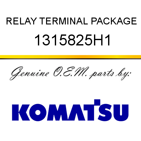RELAY TERMINAL PACKAGE 1315825H1
