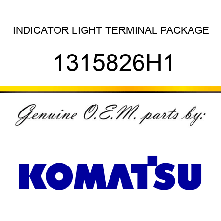 INDICATOR LIGHT TERMINAL PACKAGE 1315826H1
