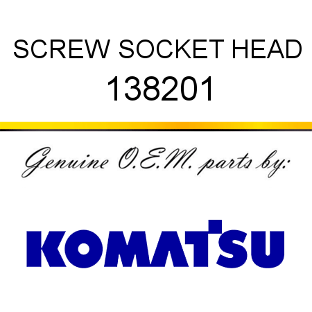 SCREW, SOCKET HEAD 138201