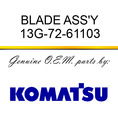 BLADE ASS'Y 13G-72-61103