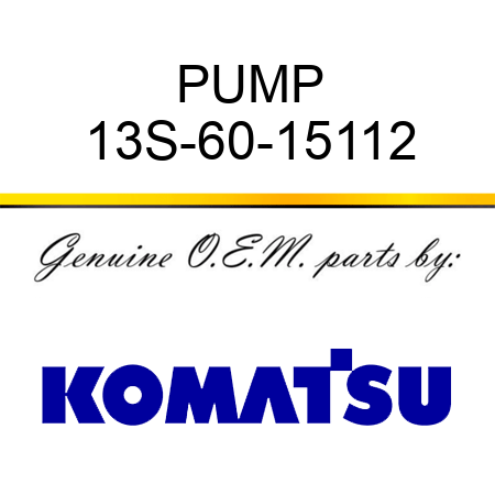 PUMP 13S-60-15112