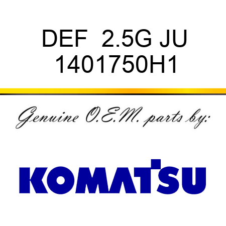 DEF  2.5G JU 1401750H1