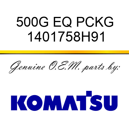 500G EQ PCKG 1401758H91