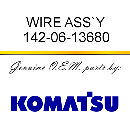 WIRE ASS`Y 142-06-13680