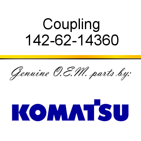 Coupling 142-62-14360
