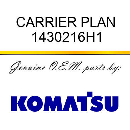 CARRIER PLAN 1430216H1