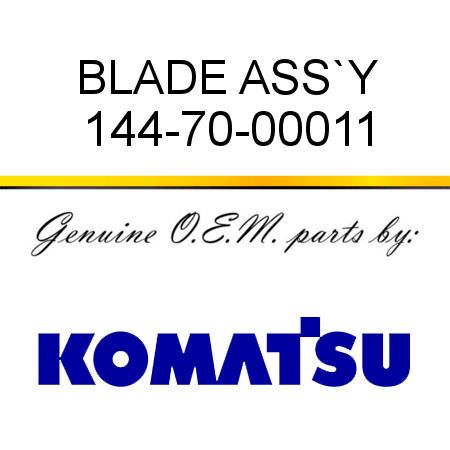 BLADE ASS`Y 144-70-00011